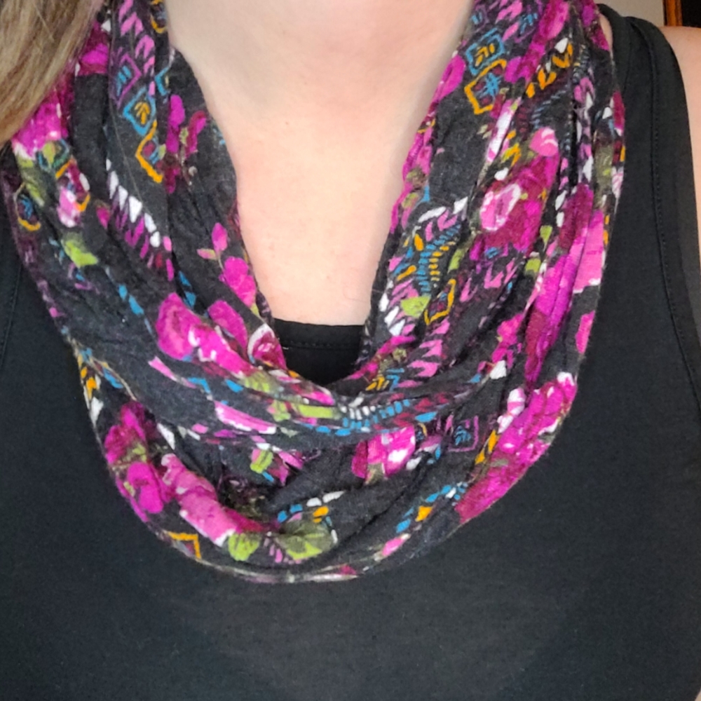 Floral infinity scarf